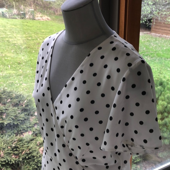 Express-Flutter Sleeve Fit & Flare Dress-NWT - Picture 5 of 7